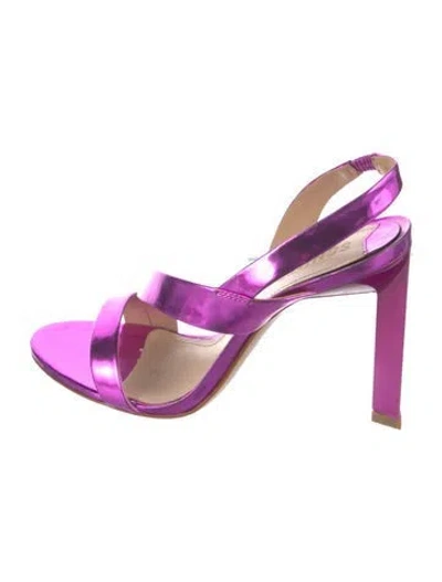 Pre-owned Schutz Patent Leather Slingback Sandals
