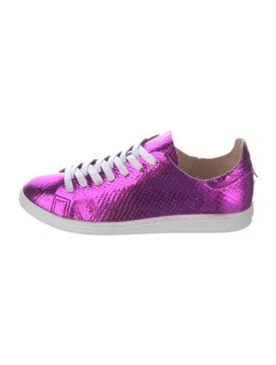 Pre-owned Schutz Patent Leather Sneakers In Purple
