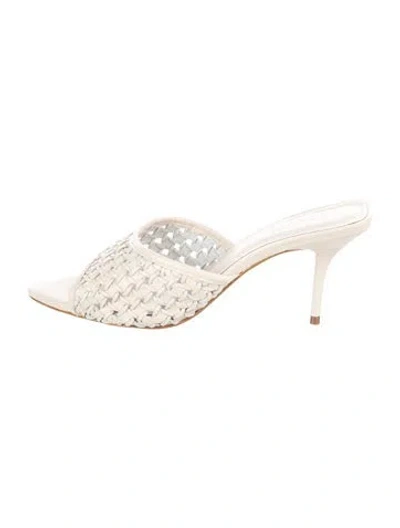Pre-owned Schutz Patterned Mules In Neutrals