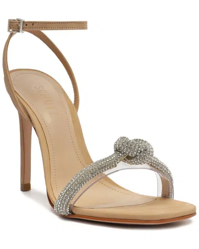 Schutz Peaky Leather Sandal In Beige