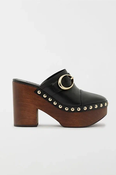 SCHUTZ PIPER PLATFORM BUCKLE CLOG IN BLACK, WOMEN'S AT URBAN OUTFITTERS