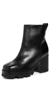 Schutz Platform Booties Black In Black