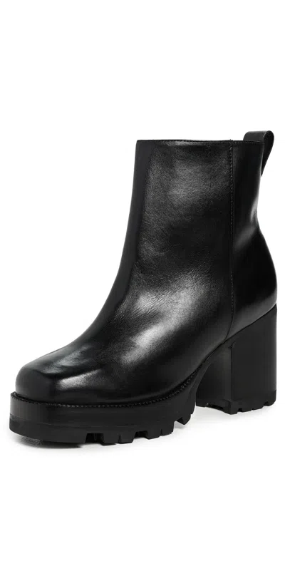 Schutz Platform Booties Black