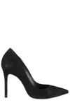 Schutz Pointed-toe Black Suede Pumps In Black