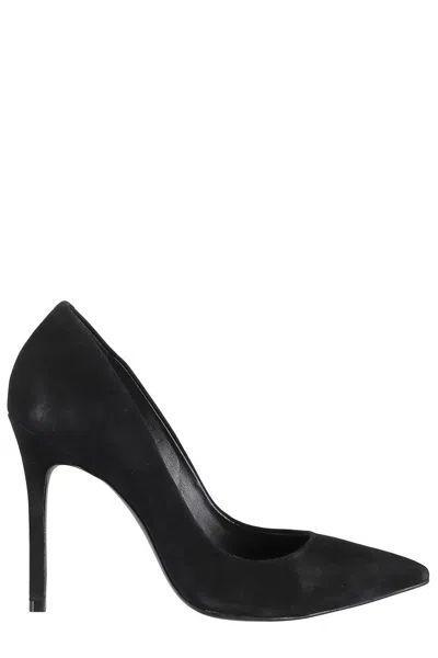 SCHUTZ POINTED-TOE BLACK SUEDE PUMPS