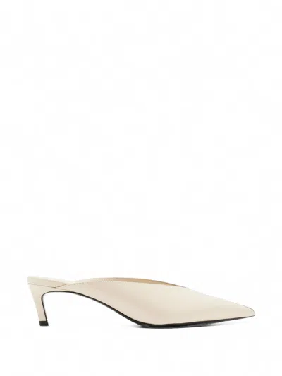 Schutz Pointed-toe Leather Mules In Multi