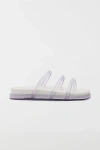 Schutz Polly Three-band Slide Sandals In White