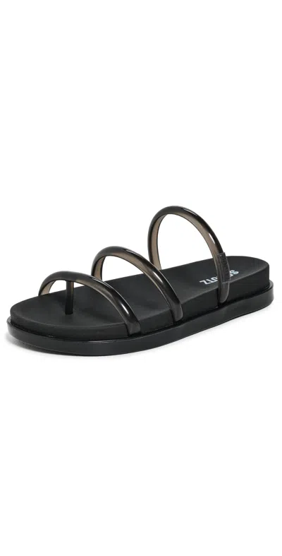 Schutz Polly Sporty Jelly Sandals Black