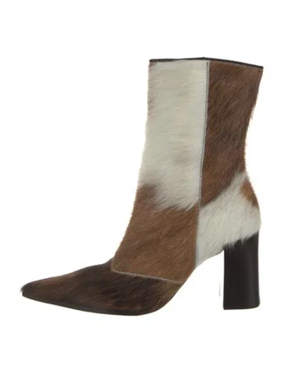 Pre-owned Schutz Ponyhair Animal Print Boots W/ Tags In Multi