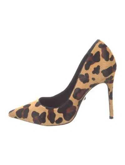 Pre-owned Schutz Ponyhair Animal Print Pumps In Brown