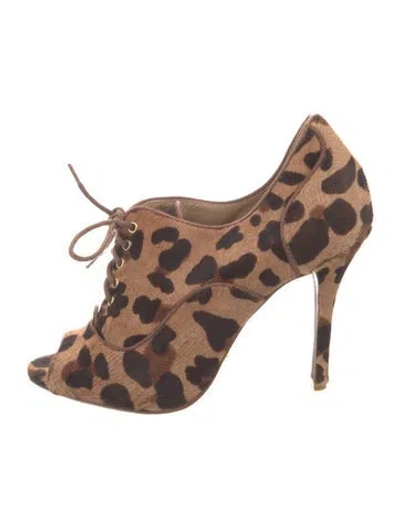 Pre-owned Schutz Ponyhair Animal Print Pumps In Neutral