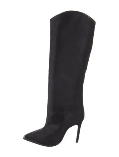 Pre-owned Schutz Ponyhair Boots In Black