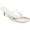 Schutz Poppy Stiletto Flip Flop In White