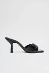 Schutz Posseni Mock-croc Slide Mule High-heel Sandals In Black