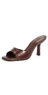Schutz Posseni Mule Sandals Root Brown In Brown