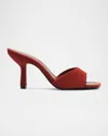 Schutz Posseni Suede Mule Sandals In Brown