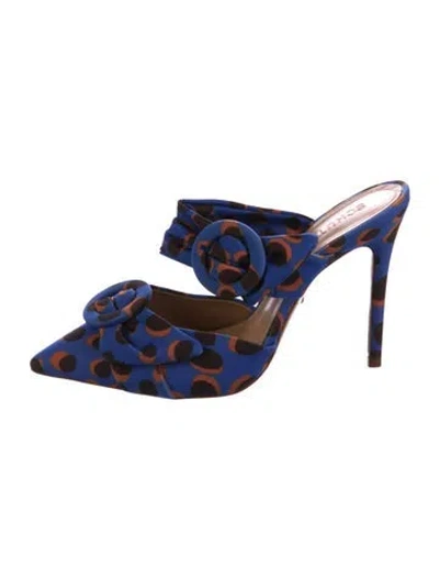 Pre-owned Schutz Printed Mules In Blue