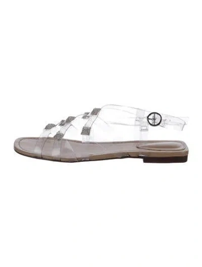 Pre-owned Schutz Pvc Gladiator Sandals In Neutral