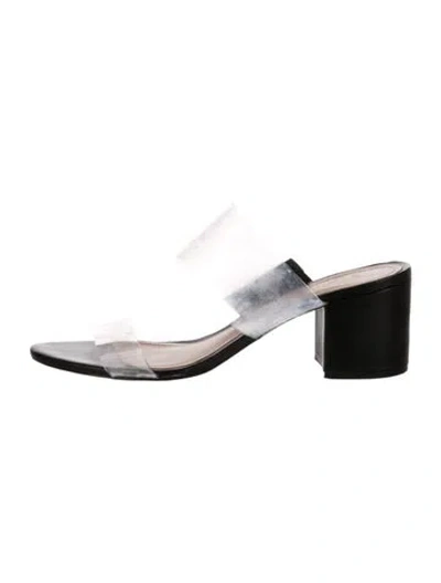 Pre-owned Schutz Pvc Slides In Black