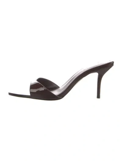Pre-owned Schutz Pvc Slides In Brown