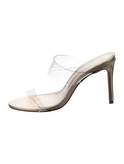 Pre-owned Schutz Pvc Slides In Neutrals