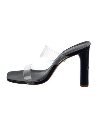 Pre-owned Schutz Pvc Slides In Silver