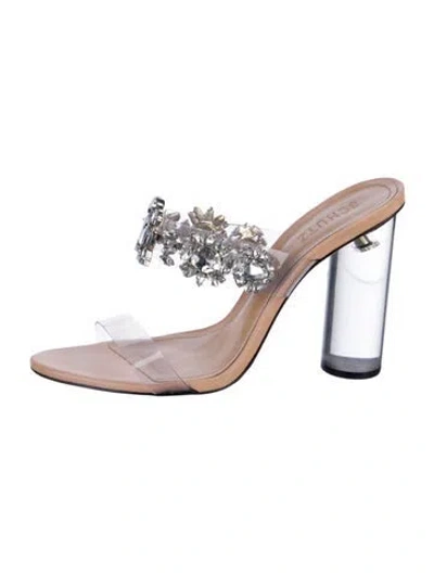 Pre-owned Schutz Pvc Slides In Transparent