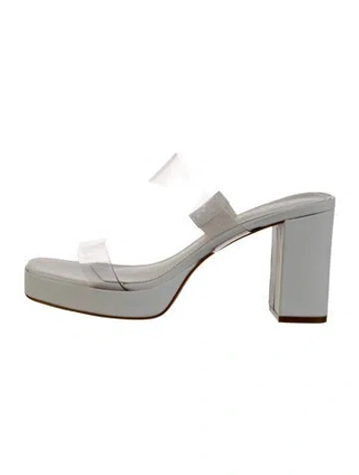 Pre-owned Schutz Pvc Slides In White