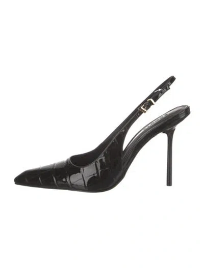 Pre-owned Schutz Pvc Slingback Pumps In Black
