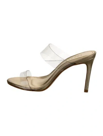Pre-owned Schutz Pvc T-strap Sandals In Transparent