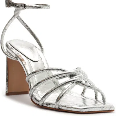 Schutz Rachel Ankle Strap Sandal In Prata