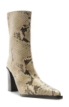 Schutz Raffaela Pointed Toe Bootie In Multi Snake