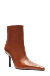 Schutz Raffaela Pointed Toe Bootie In Brown