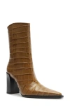 Schutz Raffaela Pointed Toe Bootie In Brown