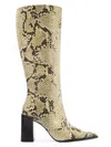 Schutz Dellia Up Knee High Boot In White
