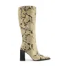 Schutz Dellia Up Knee High Boot In Animal Print