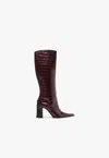 Schutz Maryana Pointed Toe Boot In Cherry Wine