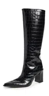 Schutz Raffaela Up Knee-high Boot In Black, Women's At Urban Outfitters In Black