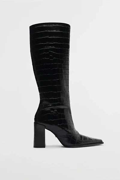Schutz Raffaela Up Knee-high Boot In Black, Women's At Urban Outfitters In Black