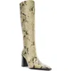 Schutz Dellia Up Knee High Boot In Animal Print