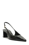 Schutz Rhonda Mid Slingback Pointed Toe Pump In Black