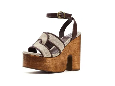 Schutz Rita Cutout Sandal In Animal Print