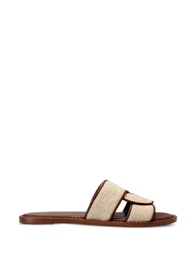 Schutz Rita Flat Sandals In Neutral