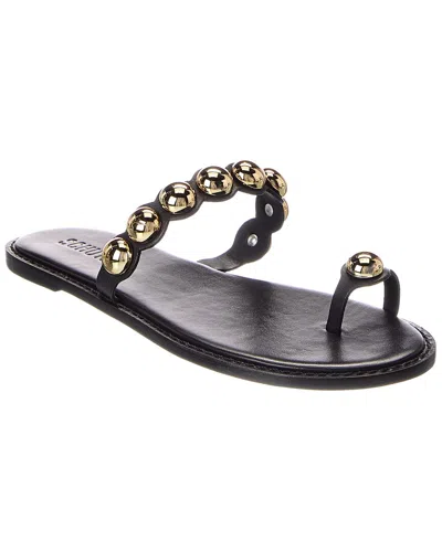 Schutz Romy Leather Sandal In Black