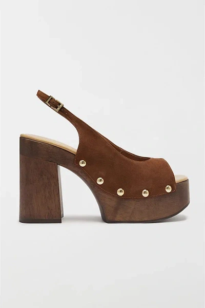 Schutz Rose Sling Clog Sandal In Caramel Coffee, Women's At Urban Outfitters In Brown