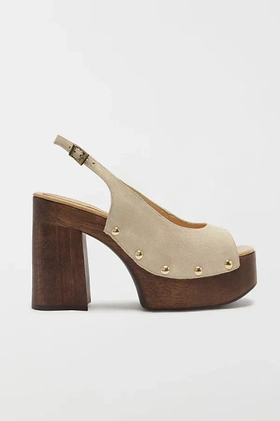 Schutz Rose Sling Clog Sandal In Natural Nibs, Women's At Urban Outfitters In Brown