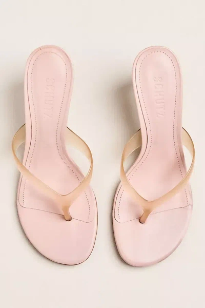 Schutz Roslyn Jelly Thong Sandals In Pink