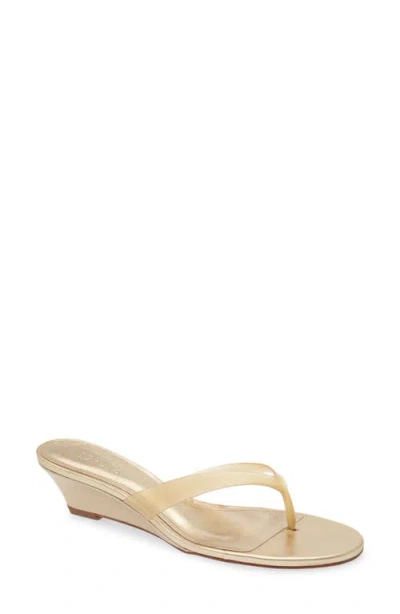 Schutz Roslyn Wedge Sandal In Nude