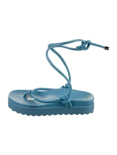 Pre-owned Schutz Rubber Gladiator Sandals In White