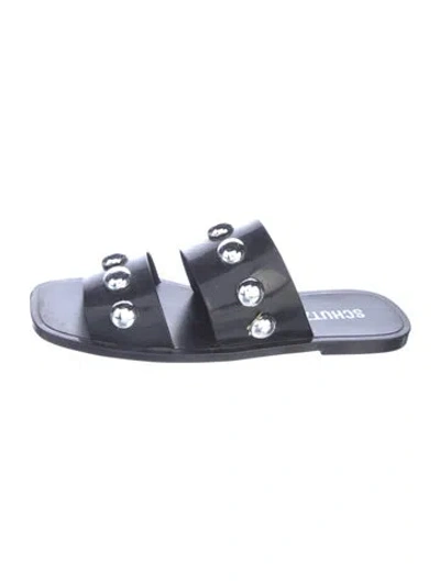 Pre-owned Schutz Rubber Slides In Blue